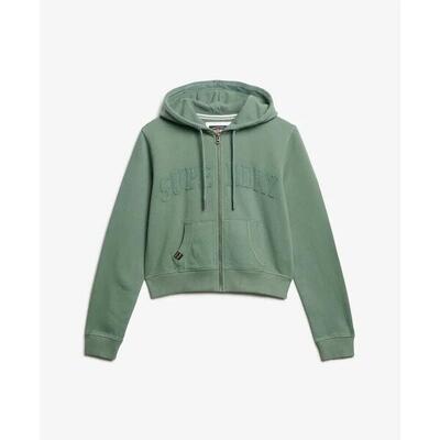 Dames cropped hoodie met rits superdry athletic essentials