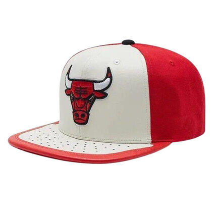 Casquette De Baseball Motif/style Chicago Bulls NESS NBA DAY ONE (Blanc / Rouge)
