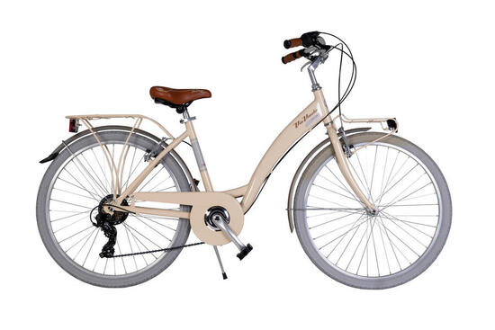 Via Veneto Bici City Bike Nuvò Donna 26" 6V Beige Cappuccino