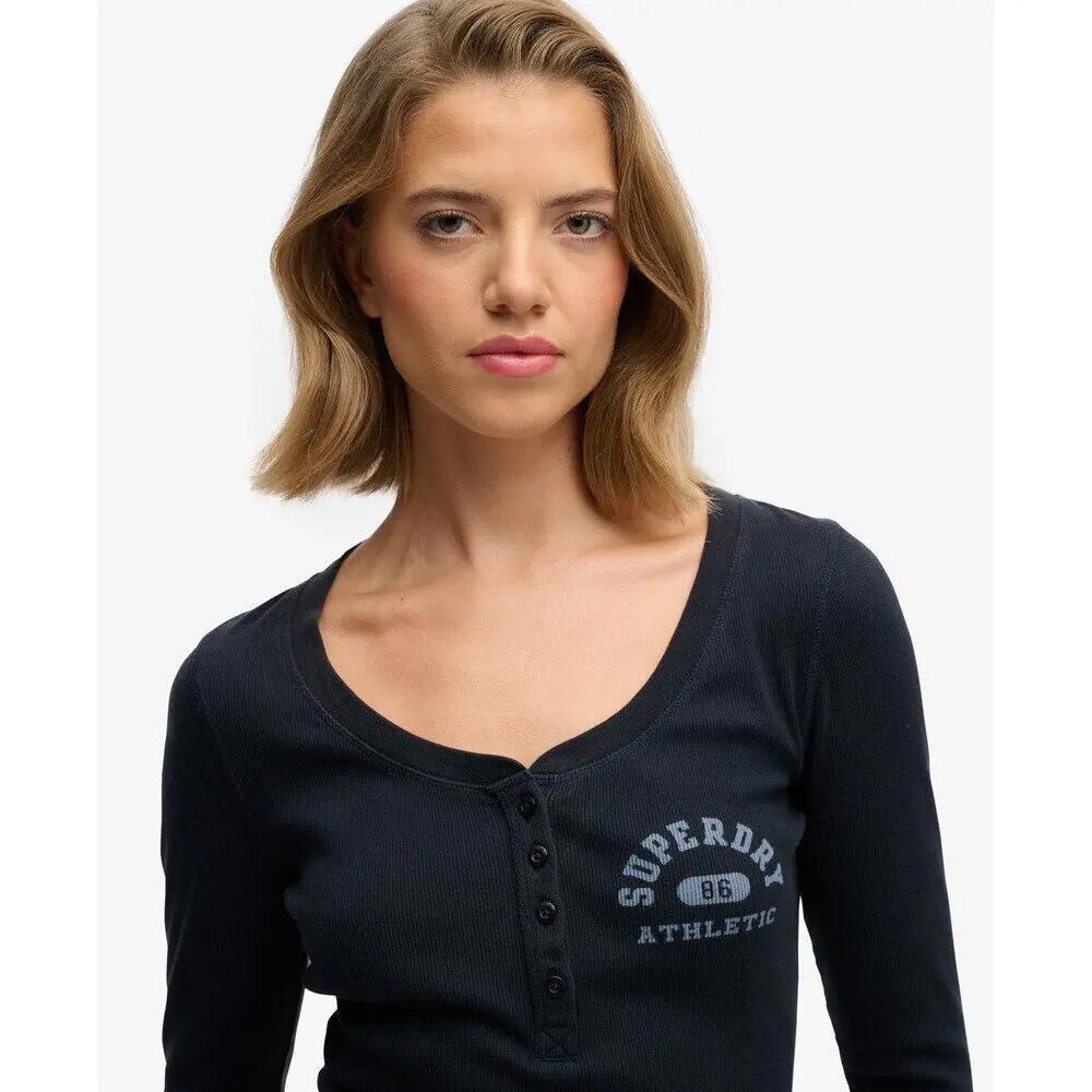 Camiseta de manga larga con botones para mujer Superdry Athletic 6/6
