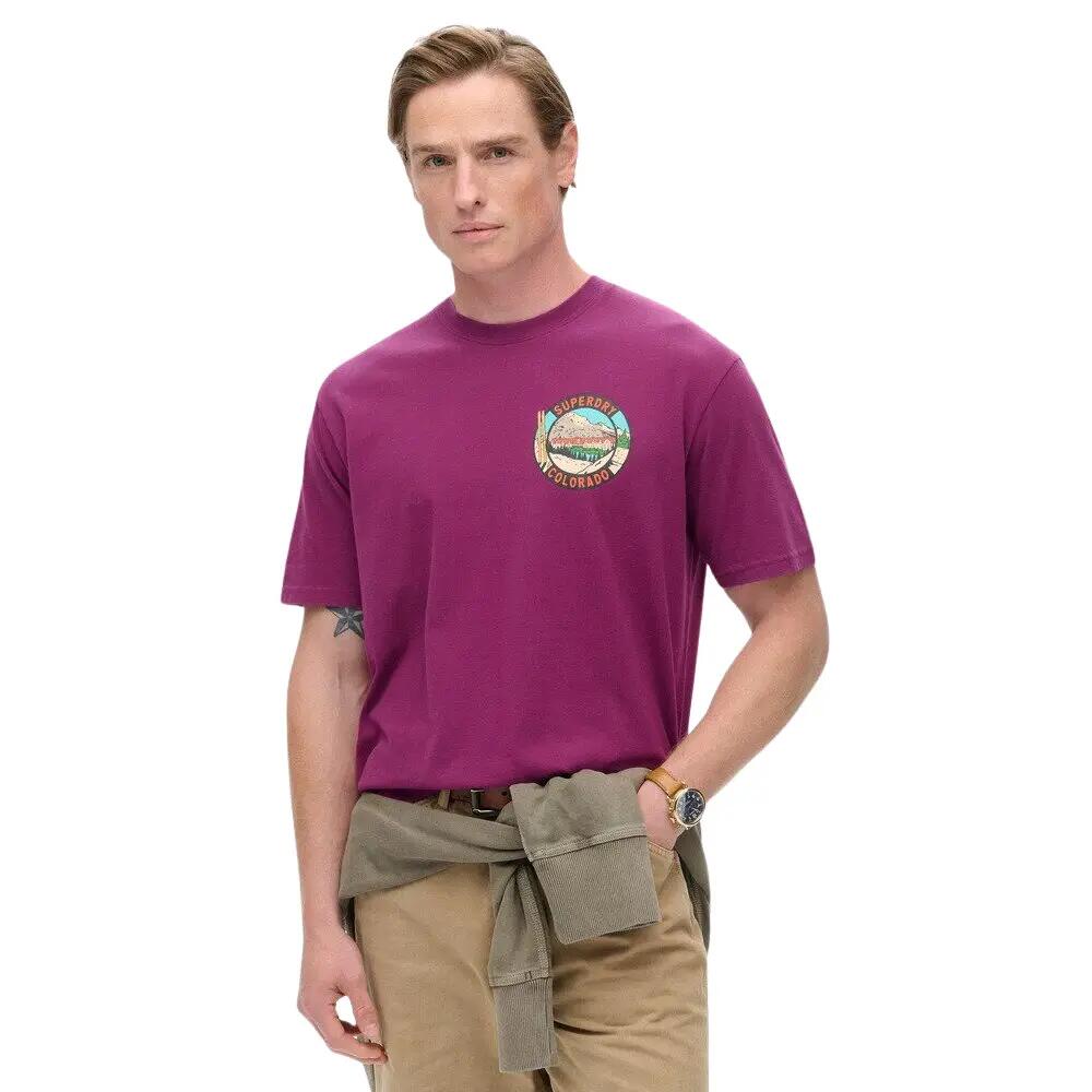 Bedrukt borst T-shirt Superdry Travel Postcard 3/6