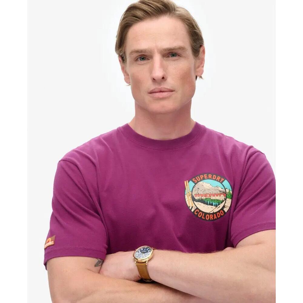 Bedrukt borst T-shirt Superdry Travel Postcard 5/6