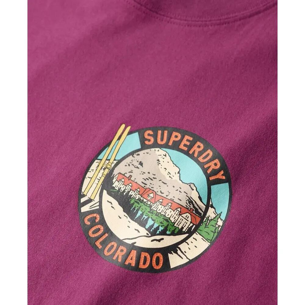 Bedrukt borst T-shirt Superdry Travel Postcard 6/6