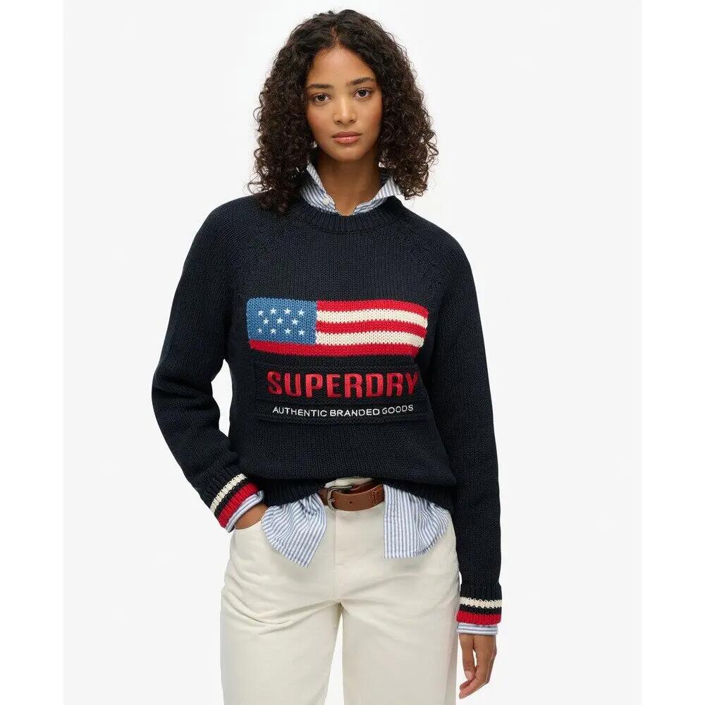 Women's round neck sweater Superdry Americana 2/5