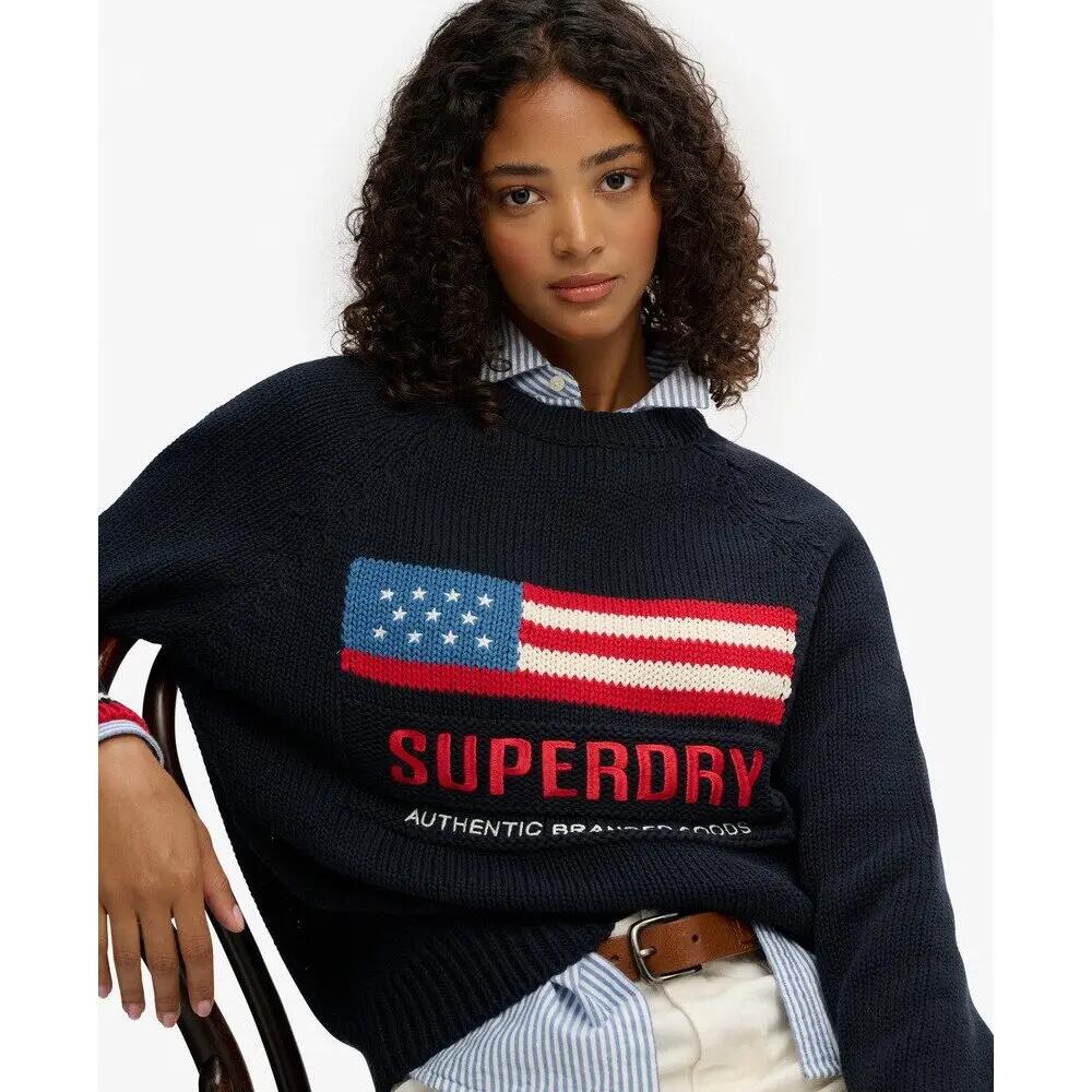 Women's round neck sweater Superdry Americana 5/5