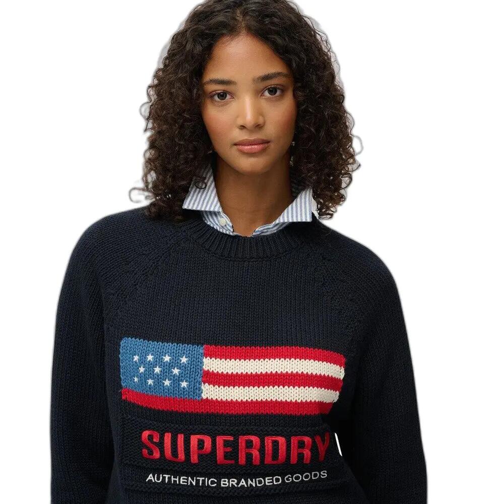 Women's round neck sweater Superdry Americana 4/5