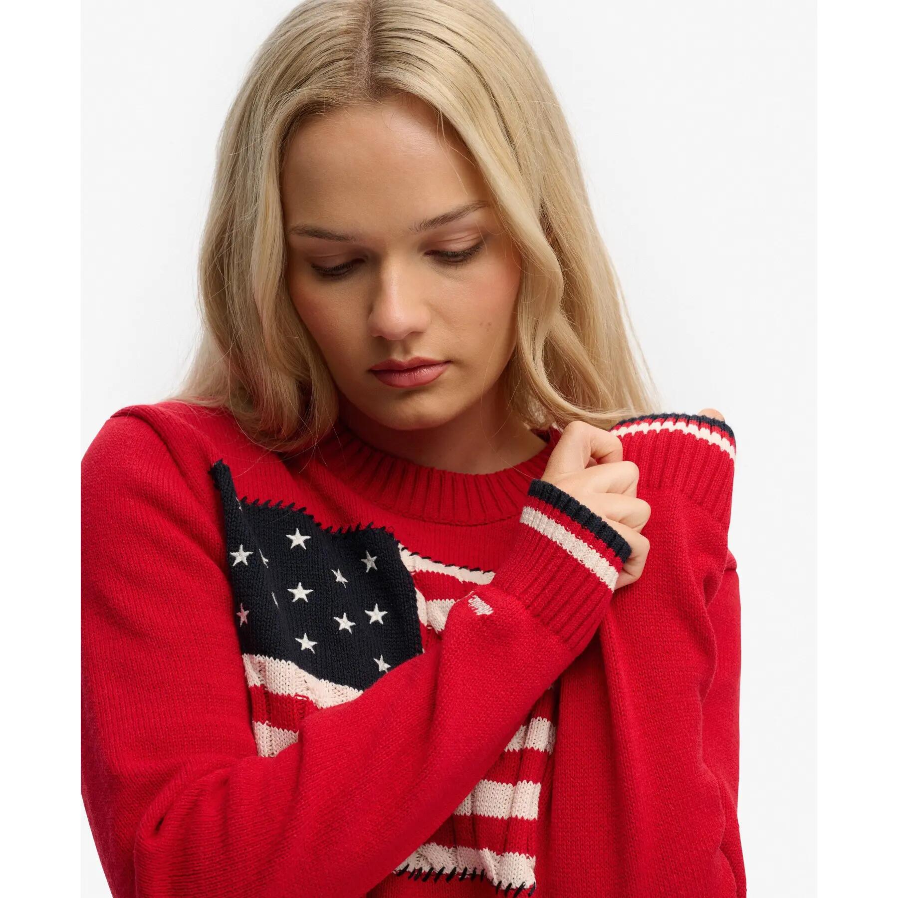 Pulli mit Rundhalsausschnitt und Americana-Flagge für Frauen Superdry Athletic E 4/5