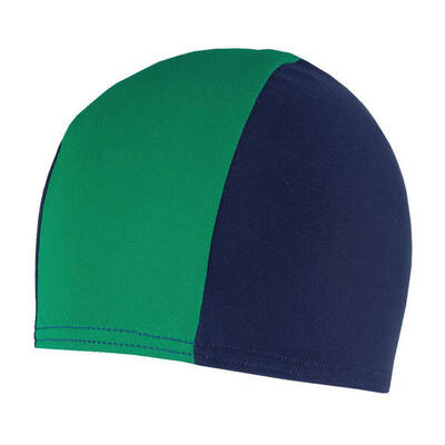 Kinder/kids kleurblok lycra badmuts (blauw/grijs)