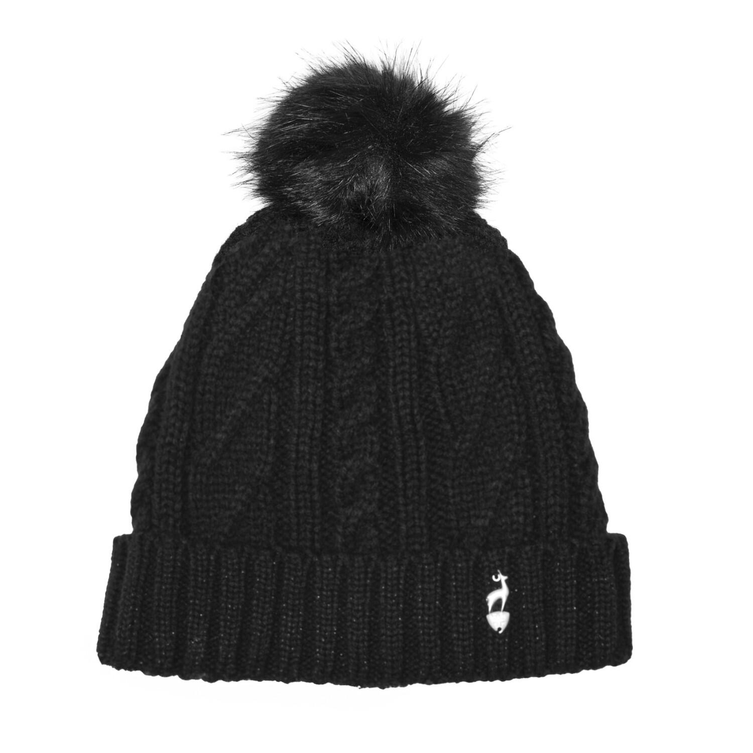 Bonnet femme Pompon Black 1/1