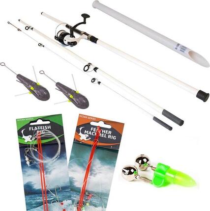 FISH-XPRO zestaw morski surfcasting z kołowrotkiem
