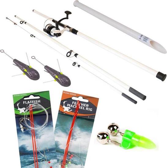 FISH-XPRO zestaw morski surfcasting z kołowrotkiem