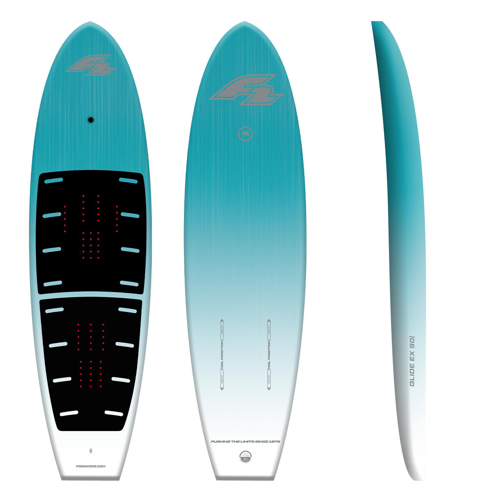 F2 Set Foilboard Glide Ex 100L mit Alu Foil 1700 + Allround Wing 4qm 2/4