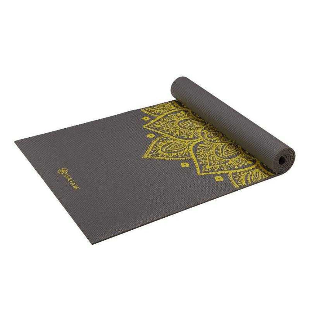 Tapis De Yoga Motif/style Cadran Solaire (Blanc Cassé / Gris) Taille unique 3/3