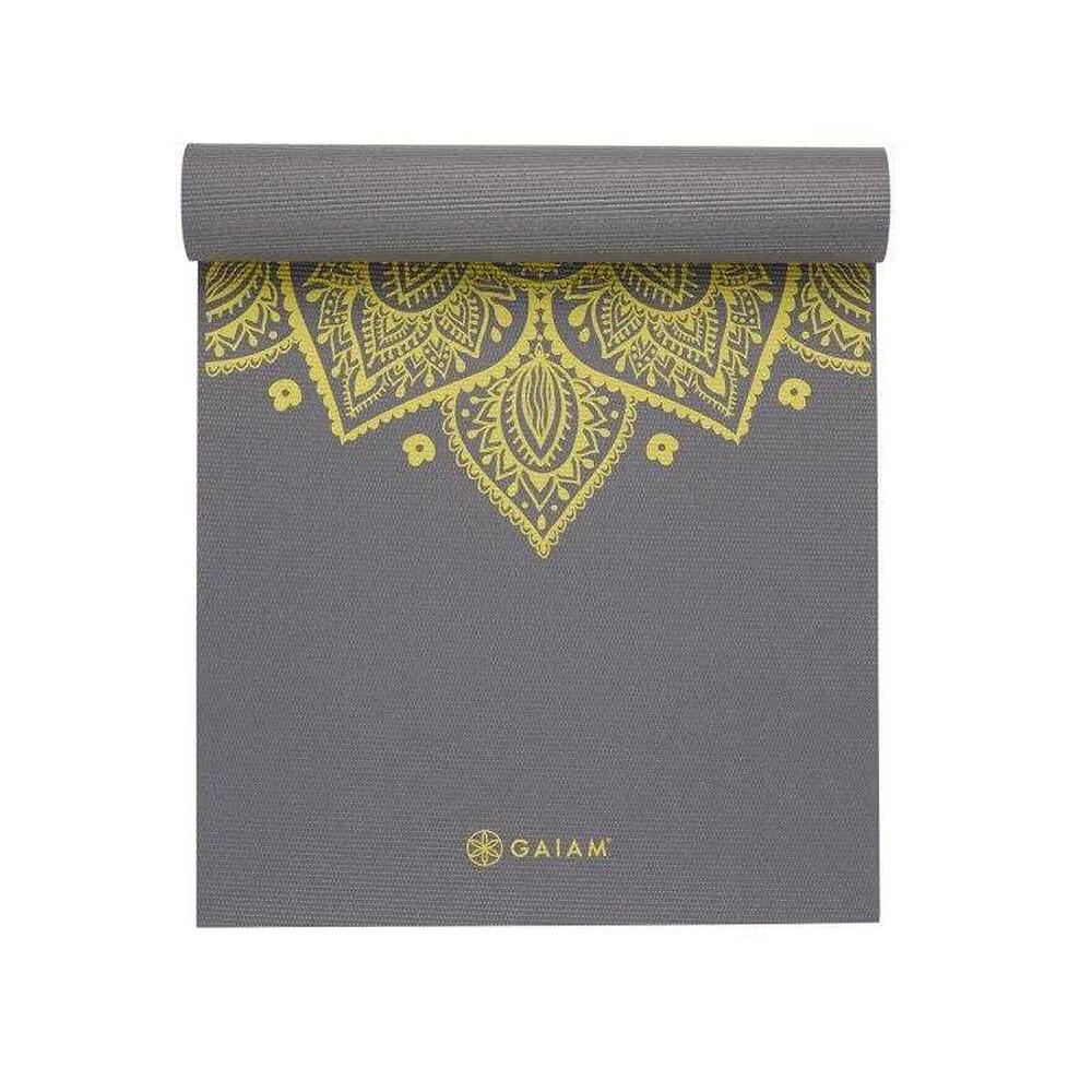 Tapis De Yoga Motif/style Cadran Solaire (Blanc Cassé / Gris) Taille unique 2/3