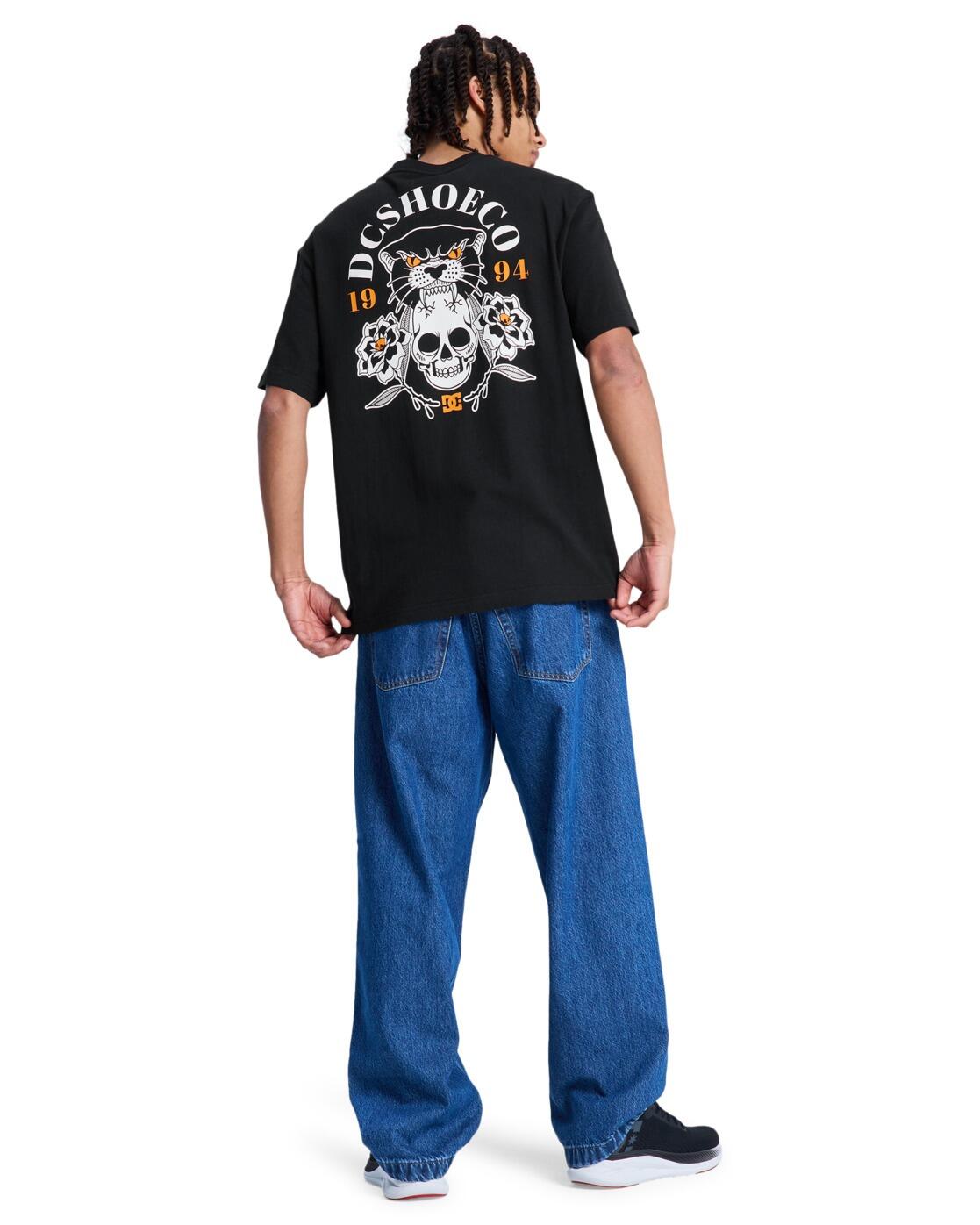 Camiseta de manga corta DC TIGER BITE Negro Hombre 3/4