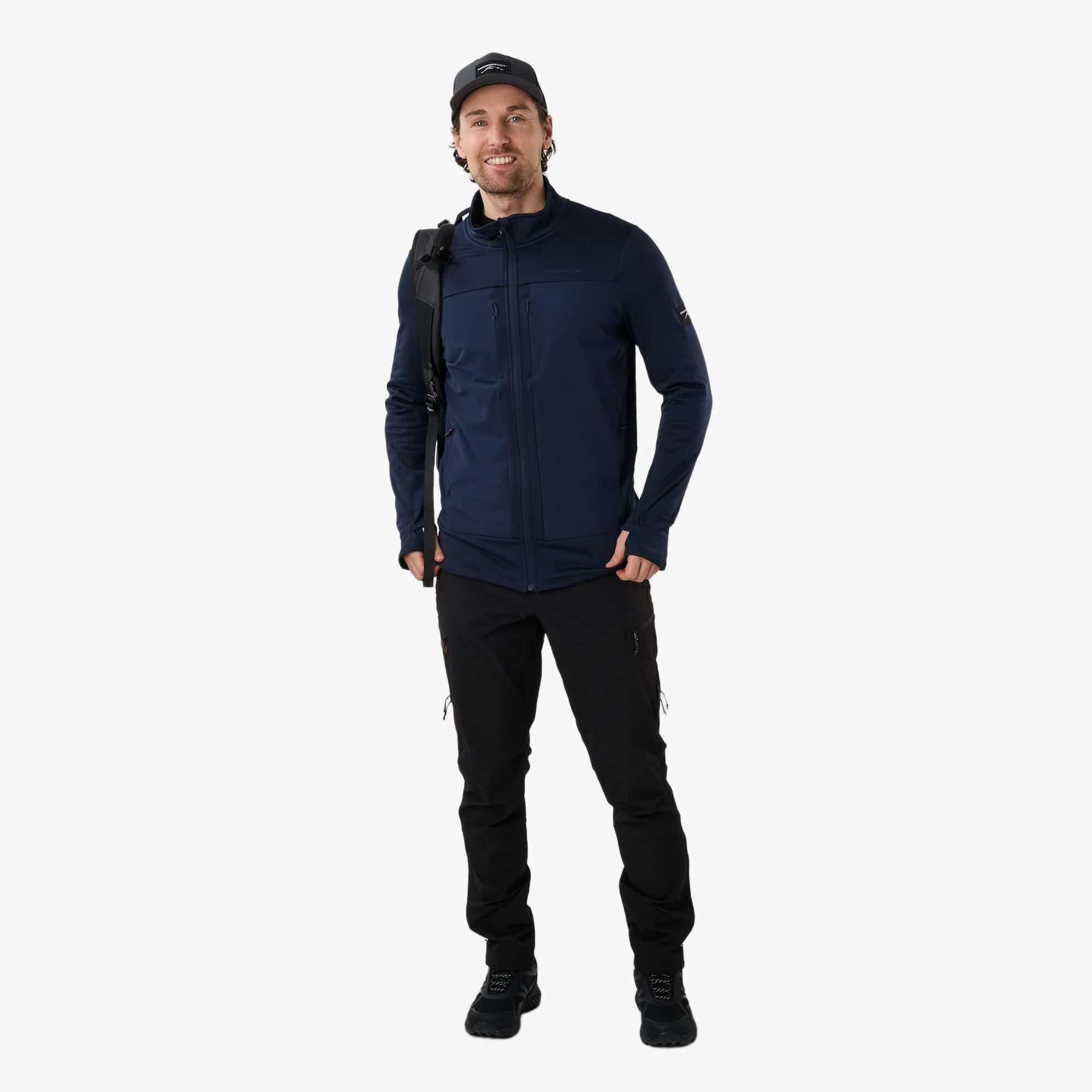 Herren Wandern flc_fullzip_wproof winddicht Trondheim Wind Mid Layer Full Zip 3/7