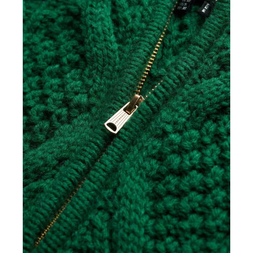 Pull col zippé torsadé femme Superdry Aran 5/5
