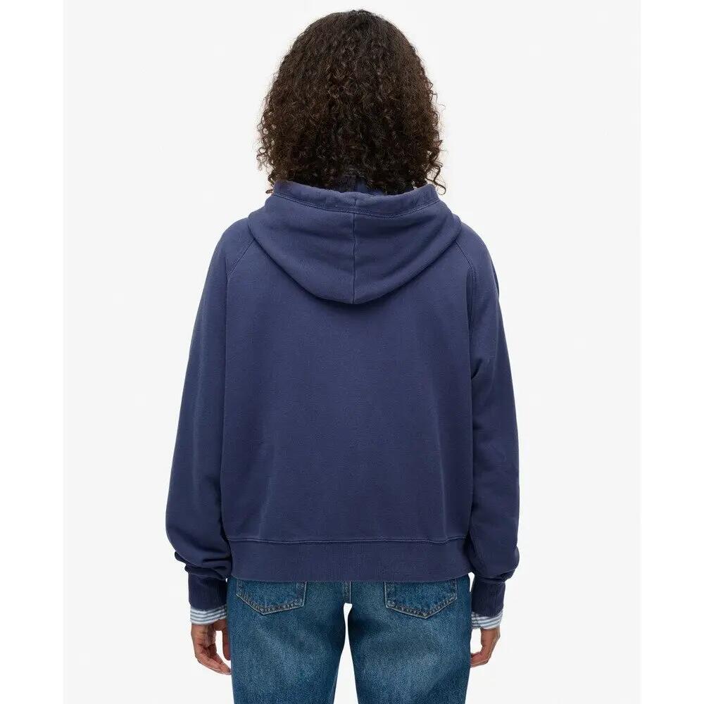 Sweatshirt à capuche zippé et logo teint en pièce femme Superdry Essential 5/7