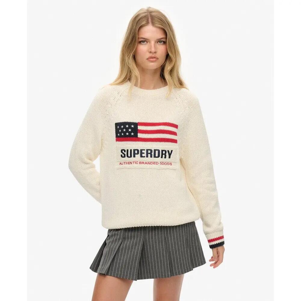 Women's round neck sweater Superdry Americana 3/6