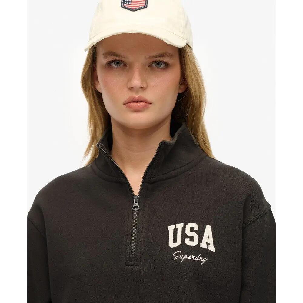 Dames sweatshirt met halve rits Superdry Athletic Essentials 5/5