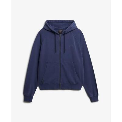 Dames hoodie met rits en geverfd logo superdry essential