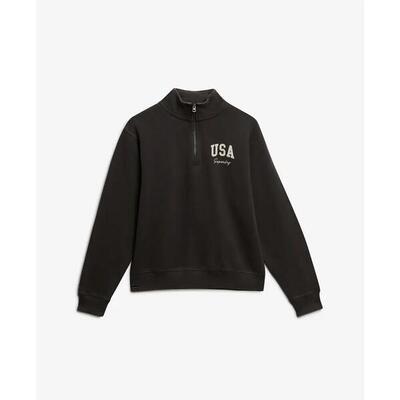 Dames sweatshirt met halve rits superdry athletic essentials