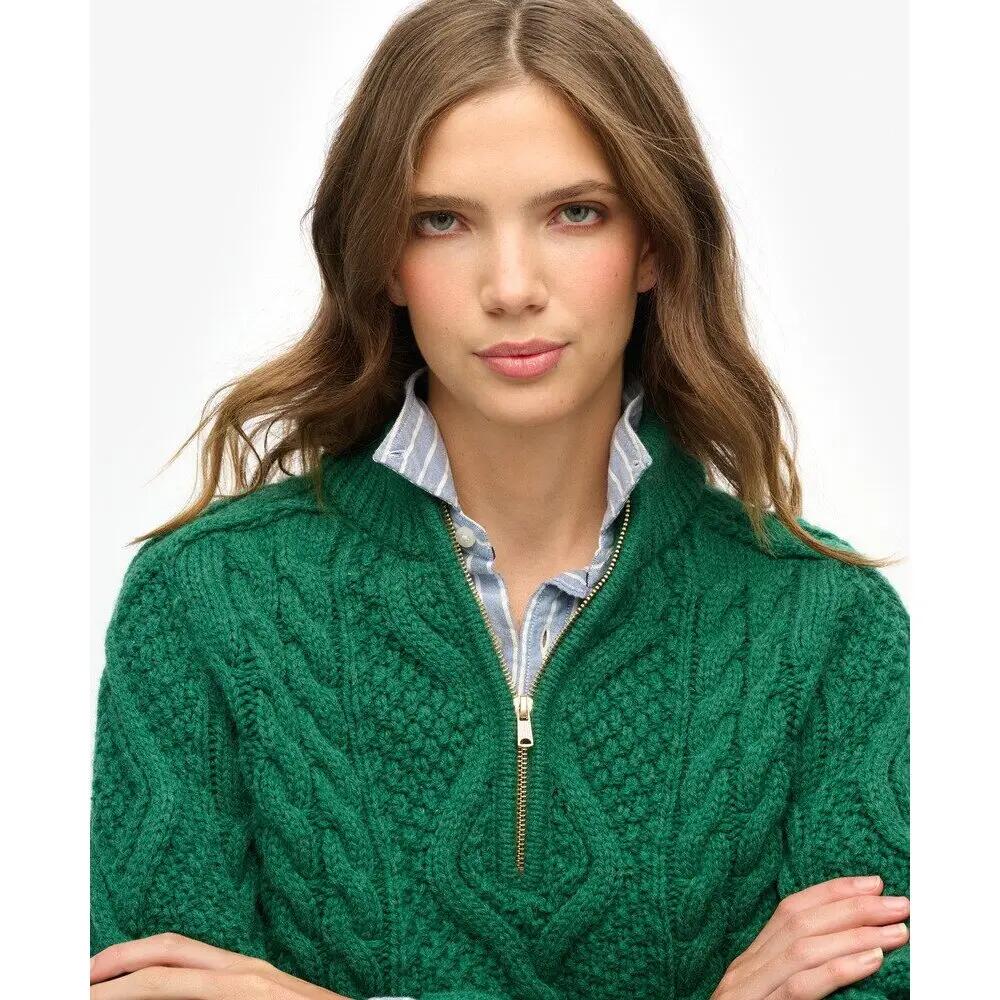 Pull col zippé torsadé femme Superdry Aran 4/5