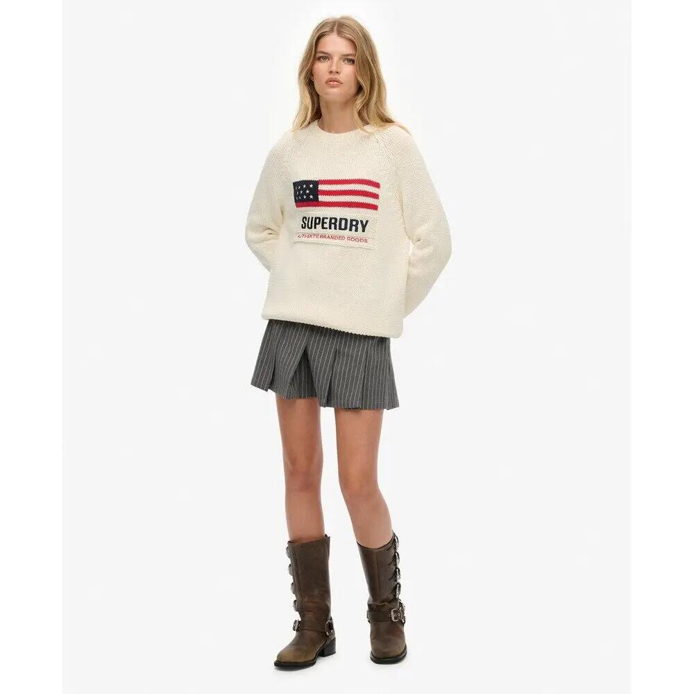 Women's round neck sweater Superdry Americana 2/6
