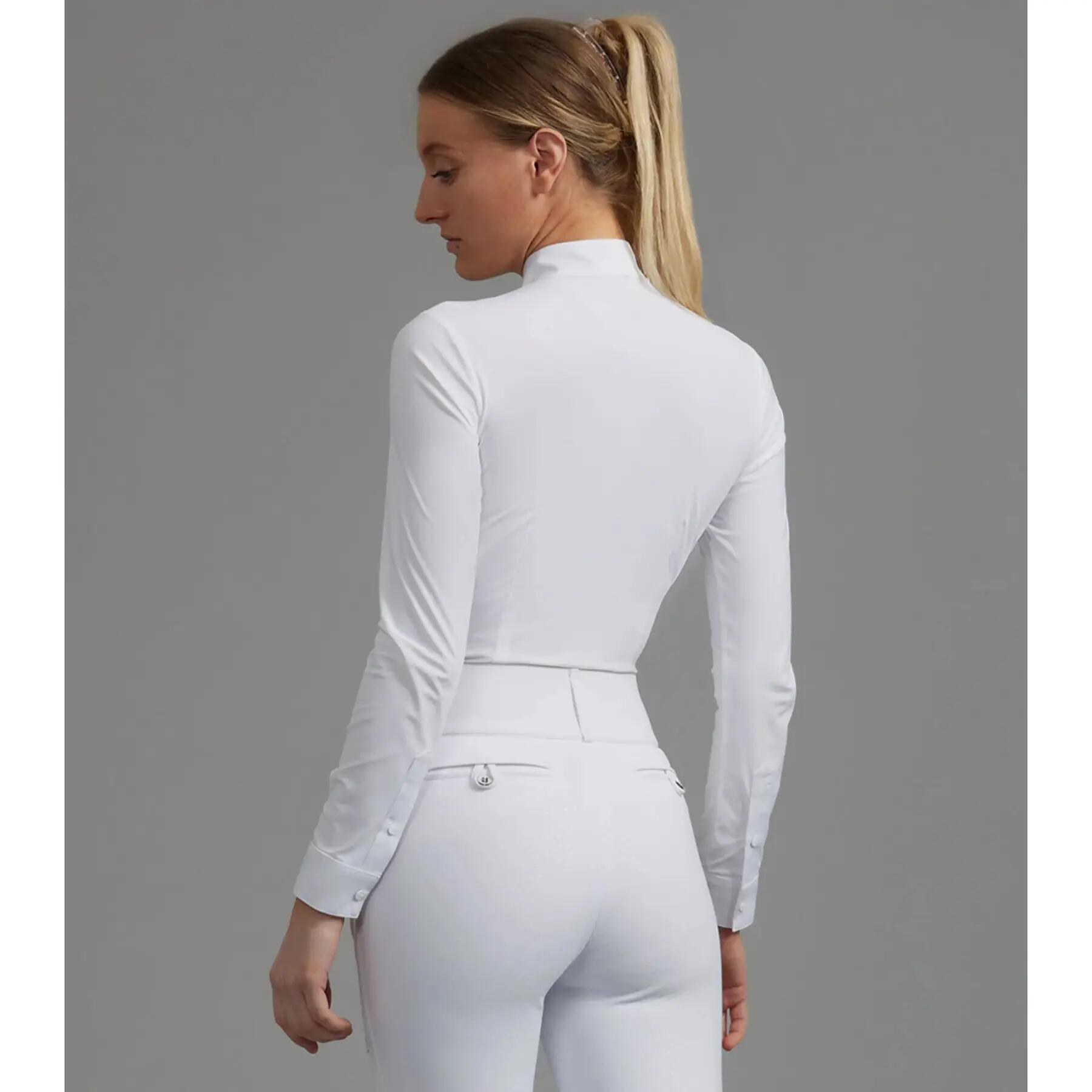 Camisa de competición de equitación de manga larga para mujer Premier Equine Nav 3/6