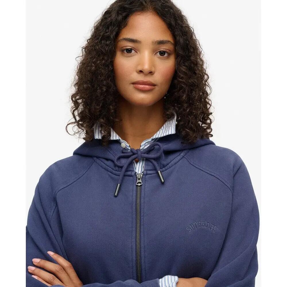 Sweatshirt à capuche zippé et logo teint en pièce femme Superdry Essential 6/7