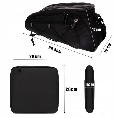 Geanta bicicleta modulara 3 piese, impermeabila, benzi reflectorizante