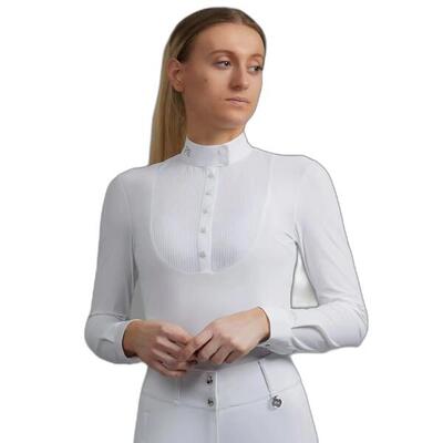 Camicia da equitazione da competizione a maniche lunghe donna Premier Equine Nav