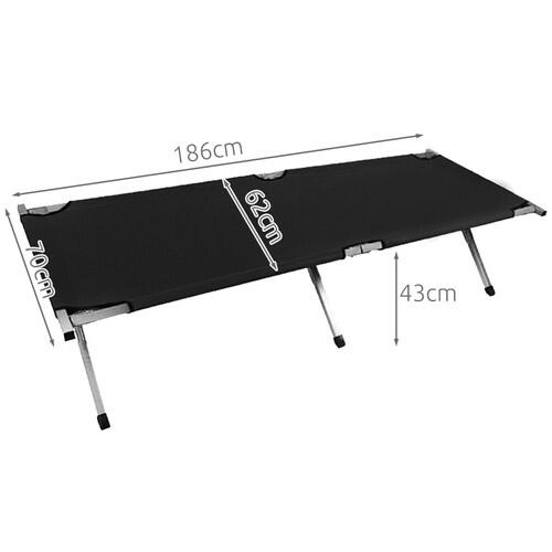 Pat pliabil, structura metalica, poliester 600D, 110 kg, 189 x 62.5 x 43 cm