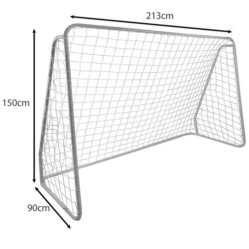Plasa pentru poarta fotbal, HDPE, ochi 10x10 cm, 213x150x90 cm, 2 mm