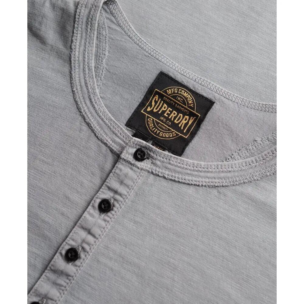 T-shirt van jersey met tunisische hals Superdry Slub Grandad 6/6