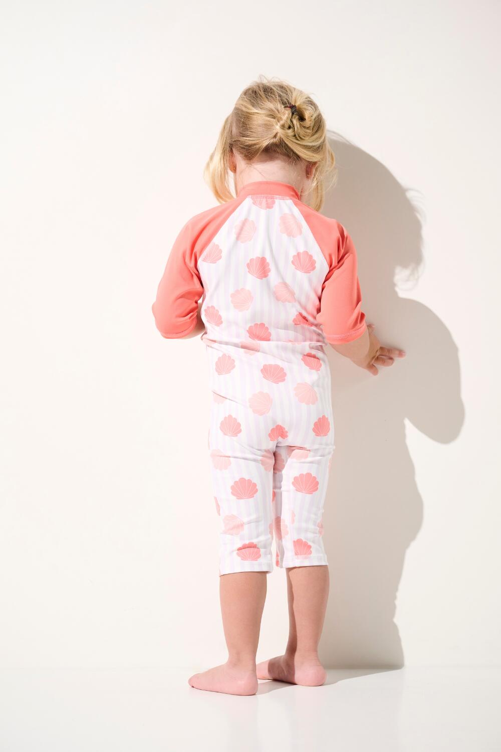Combinaison de bain manches courtes anti-UV Enfant (2-4 ans) Rose, Pacific 2/4
