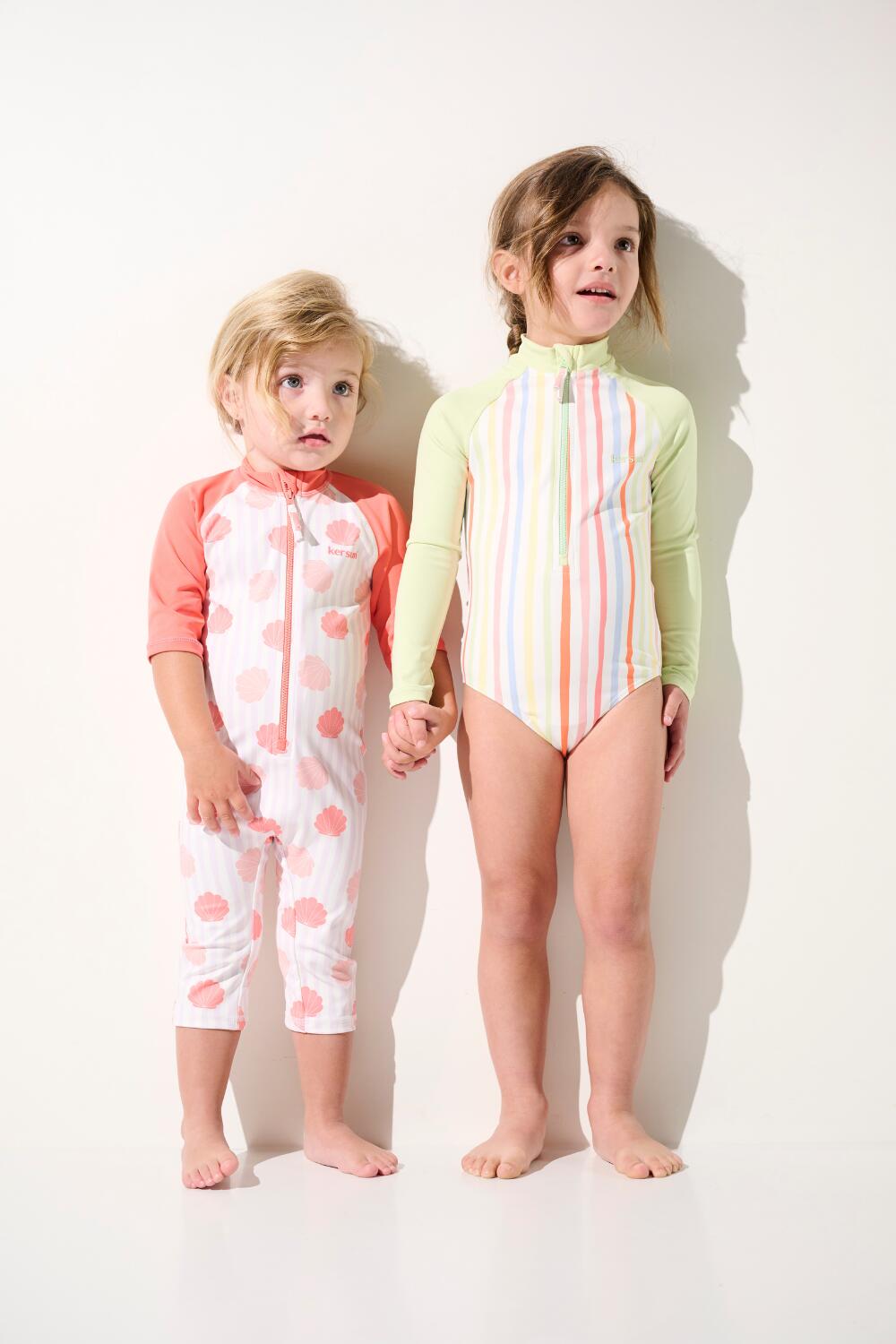Combinaison de bain manches courtes anti-UV Enfant (2-4 ans) Rose, Pacific 4/4