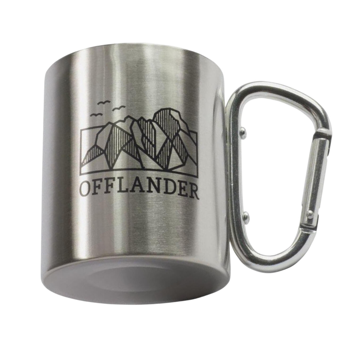 Stalen karabijnhaak 220ml reisbeker (Zilver) 4/4