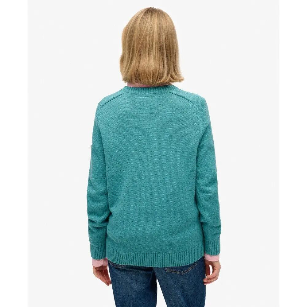 Pull mit Rundhalsausschnitt für Frauen Superdry Slouchy 3/4