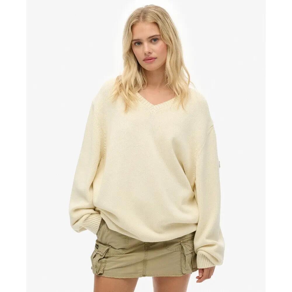 Suéter oversize de cuello en V para mujer Superdry 3/6