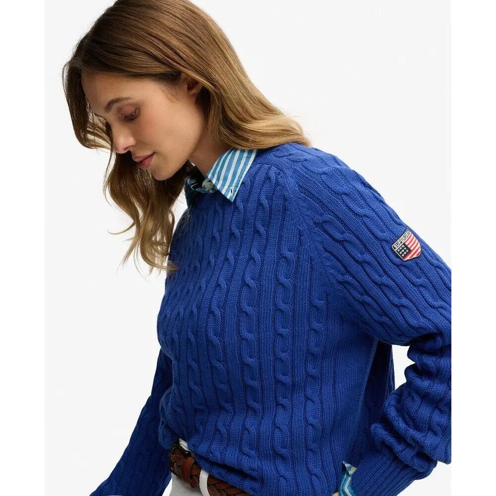 Sweater de malha torcida casual feminina Superdry 5/5