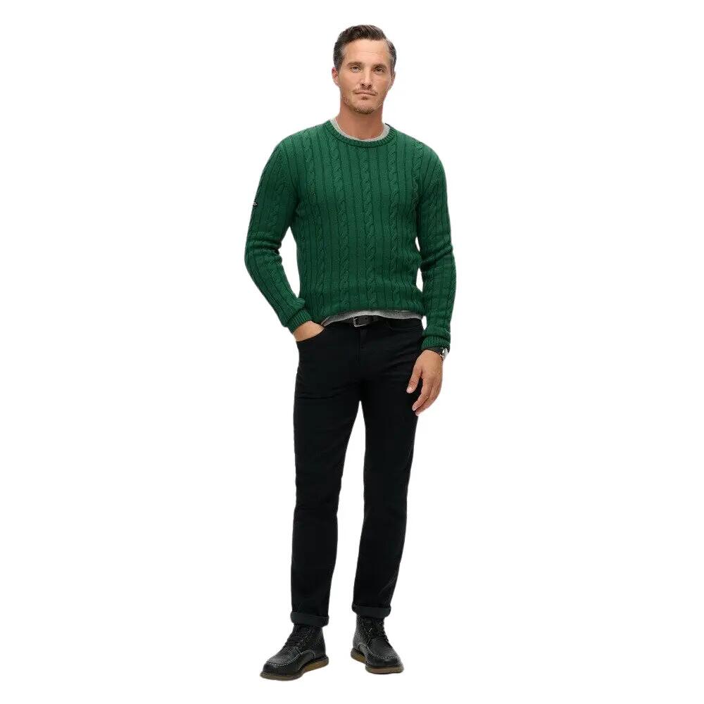 Pull en maille torsadée classique en coton Superdry 2/6