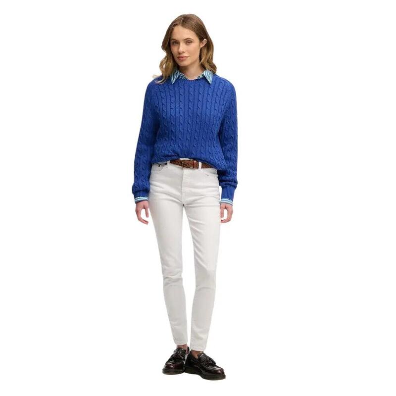 Női laza, csavart kötésű pulóver Superdry