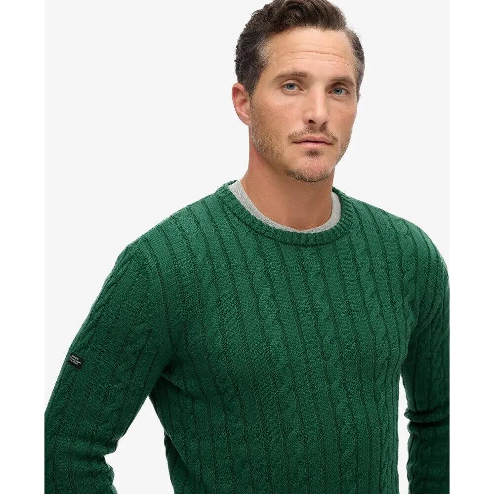 Pull en maille torsadée classique en coton Superdry 5/6