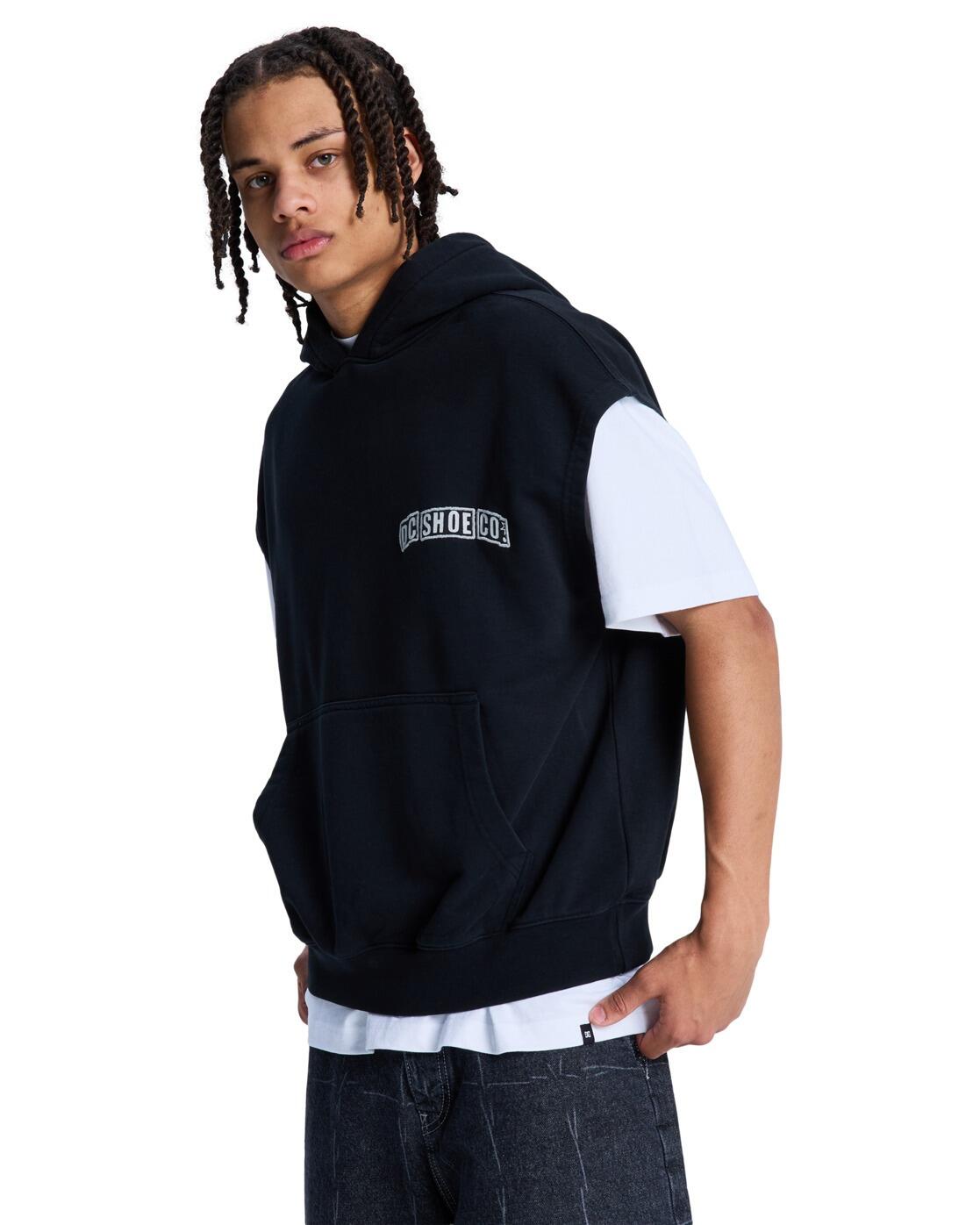 Camiseta sin mangas con capucha GUNNER Negro Hombre 3/4