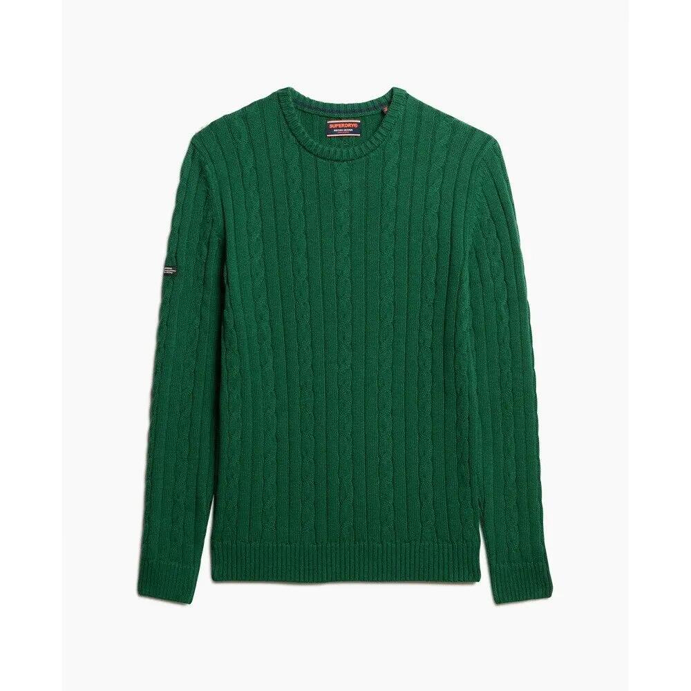 Pull en maille torsadée classique en coton Superdry 1/6