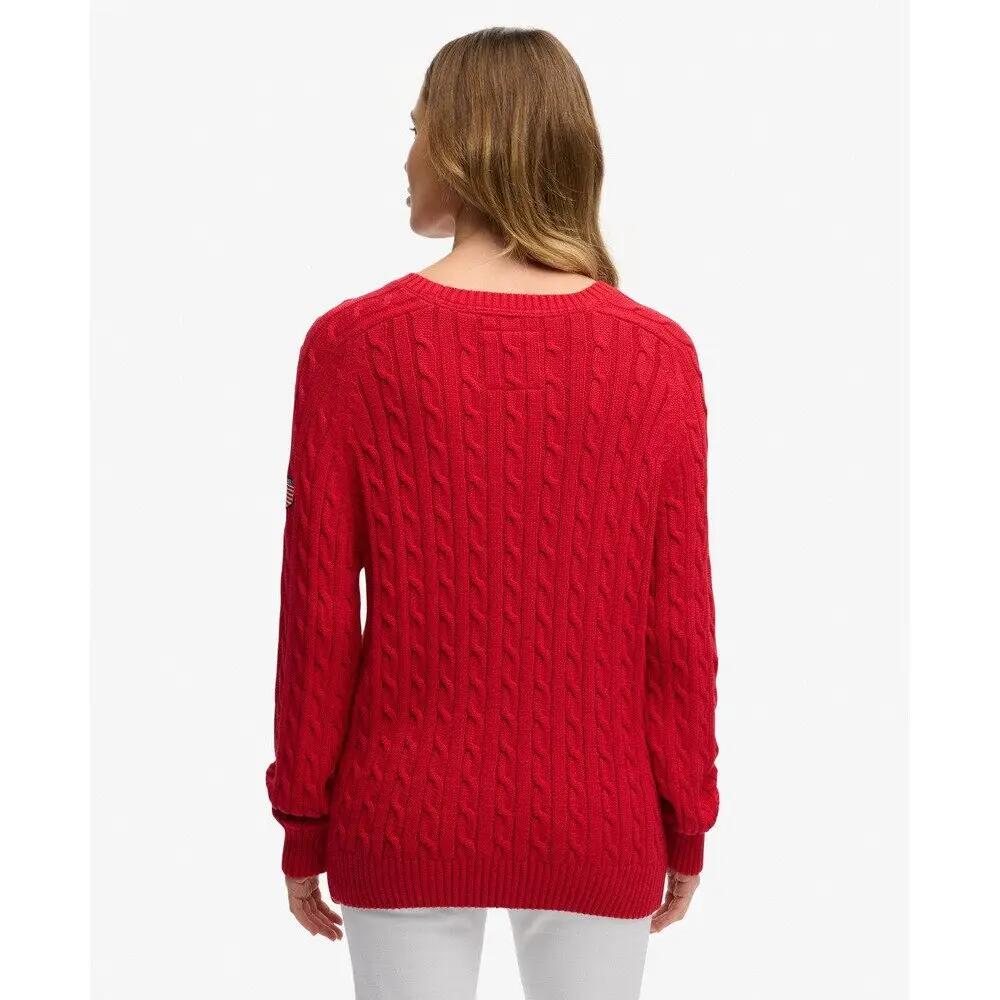 Jersey de punto trenzado casual mujer Superdry 4/5
