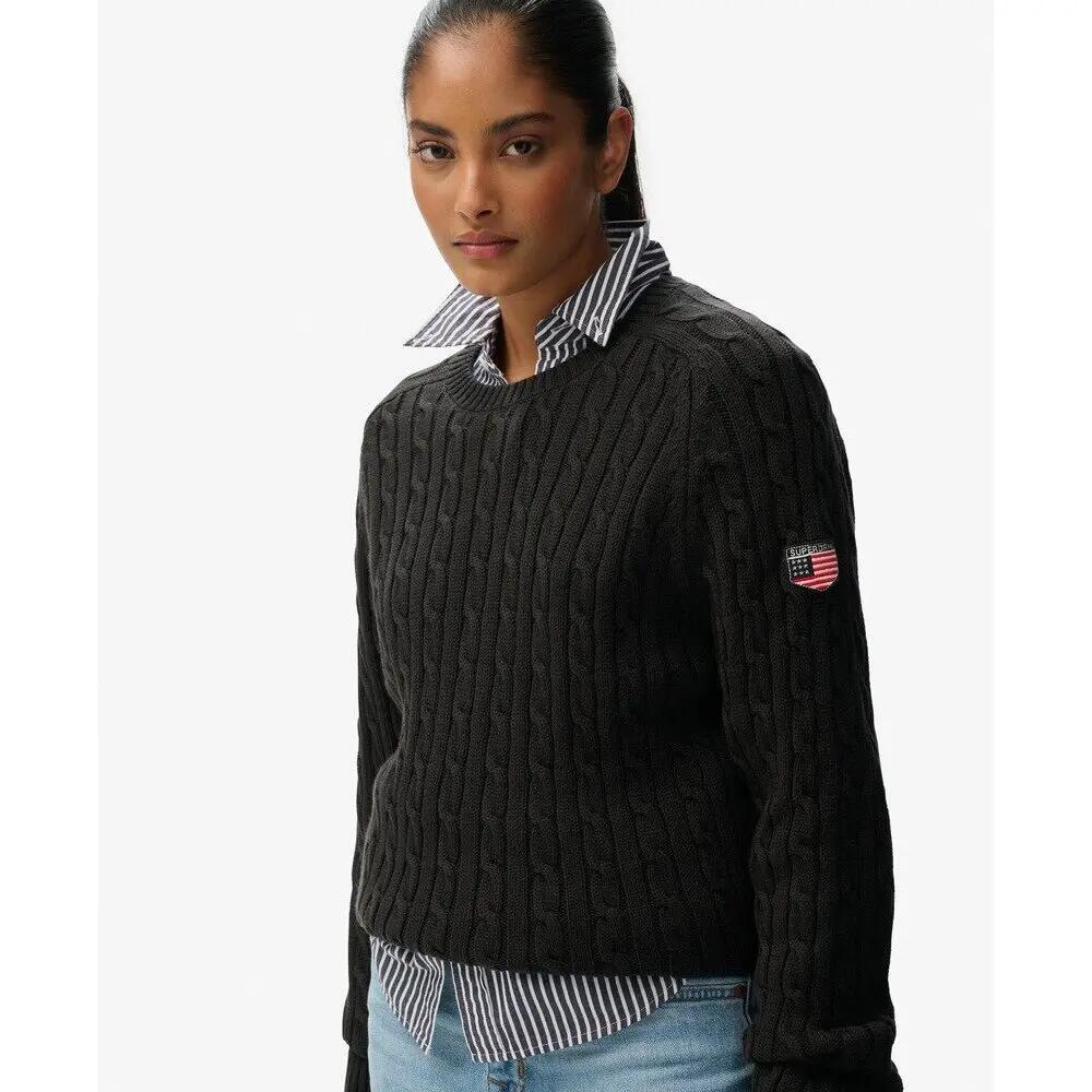 Pull torsadée ample femme Superdry 4/6