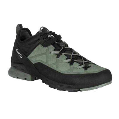 Heren rock dfs gtx leren wandelschoenen (zwart, groen)