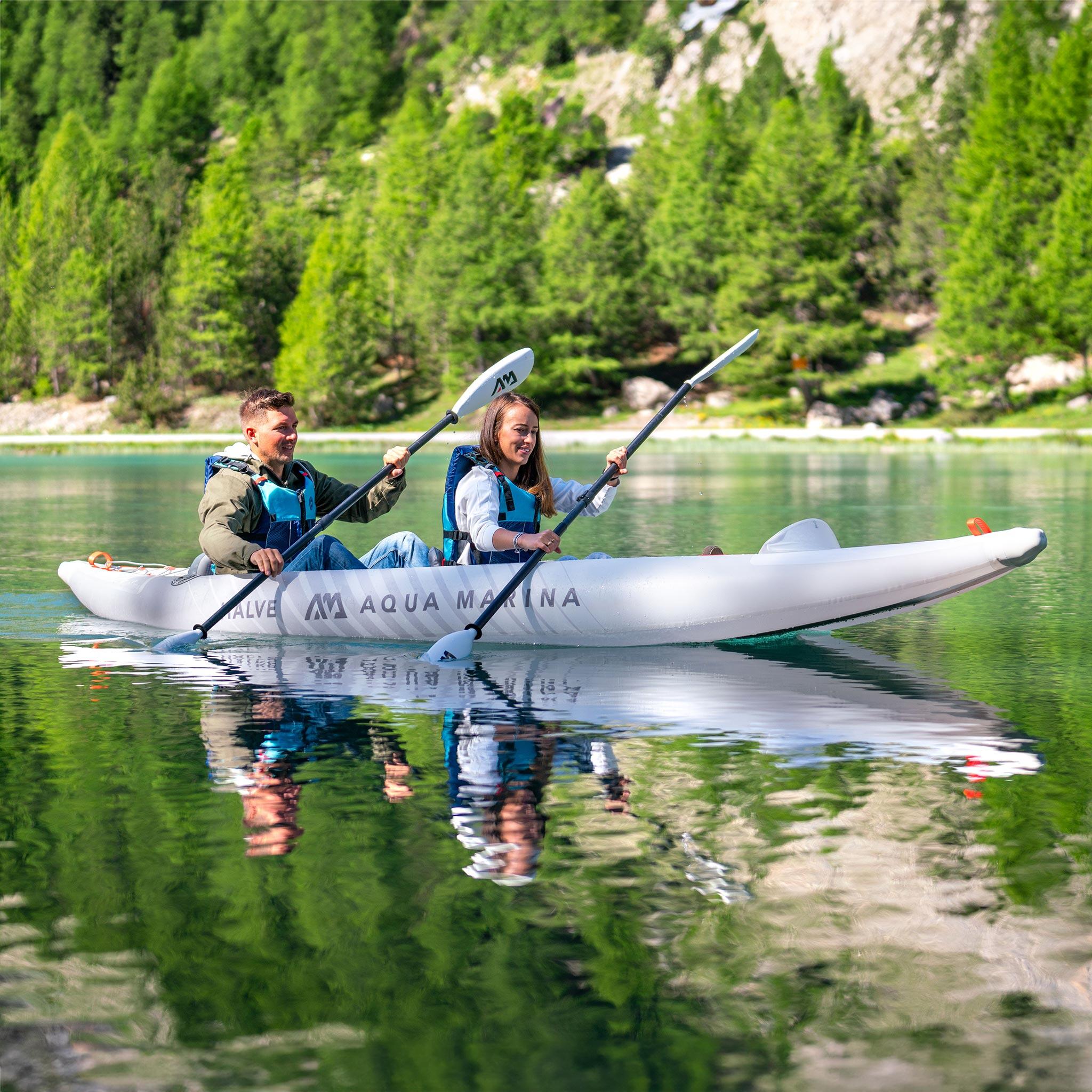 Kajak pompowany Aqua Marina Halve 13'1" 2-os 180 KG + 2x wiosło KP-2 6/7